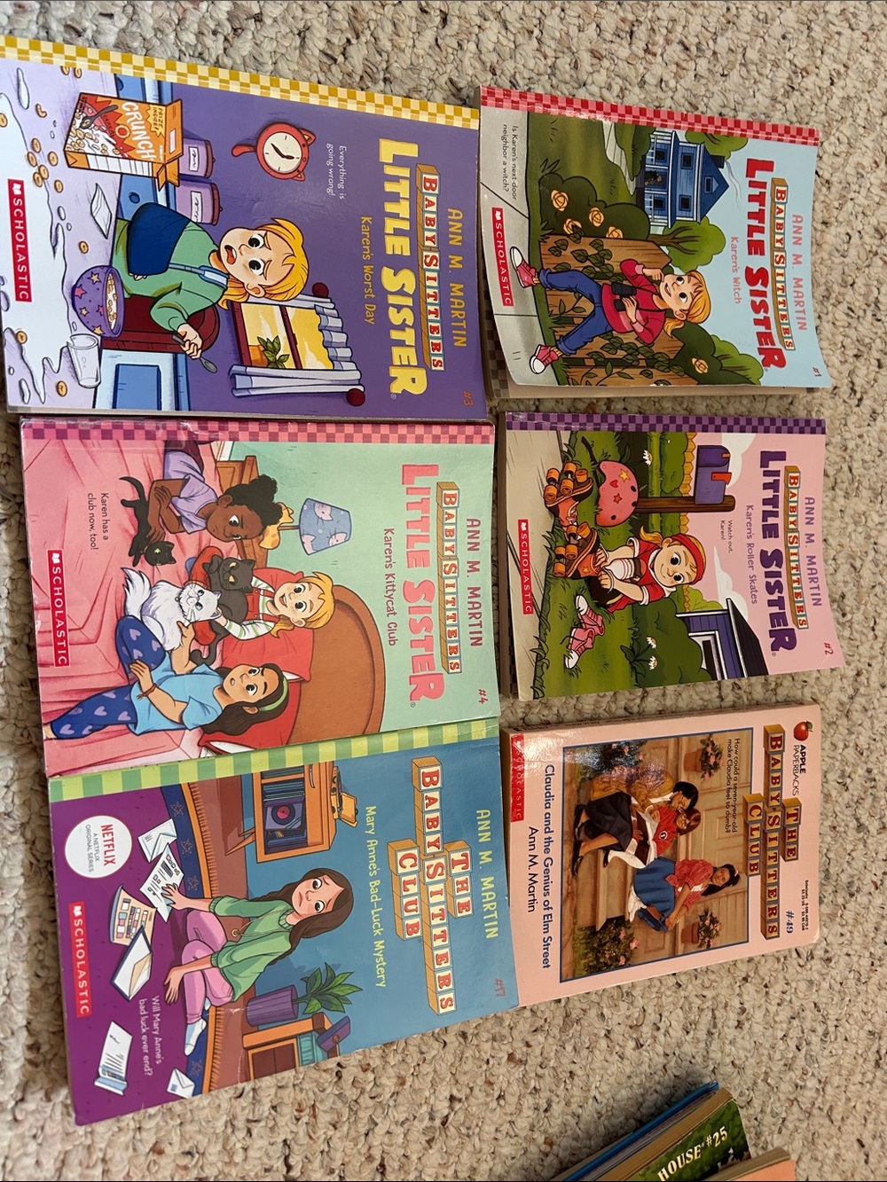 Scholastic Baby-Sitters Little Sister Books - Purple, Pink, Green, Blue Covers